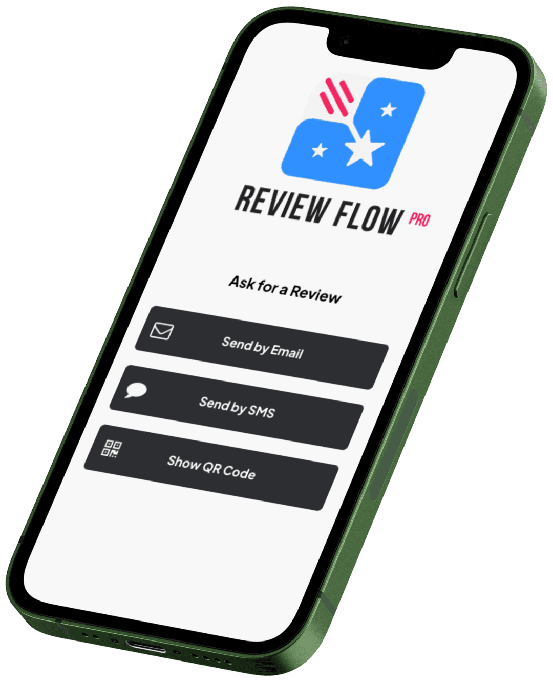 Review Flow Pro Mockup Angle Review Flow Pro App